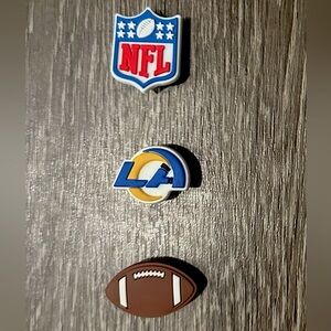 NFL Los Angeles Rams Football Croc Charm Jibbitz